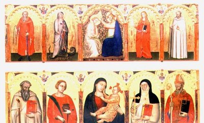 Coronación de la Virgen con Santos de Master of the Dominican Effigies