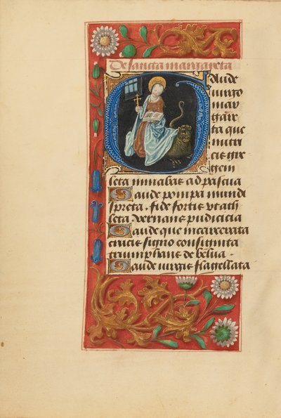 Inicial G: Santa Margarita de Master of the Dresden Prayer Book