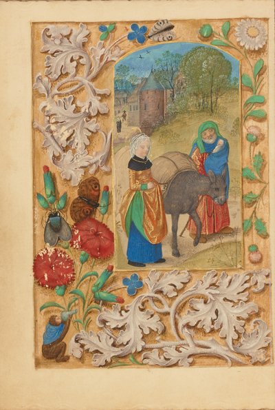 La huida a Egipto de Master of the Dresden Prayer Book