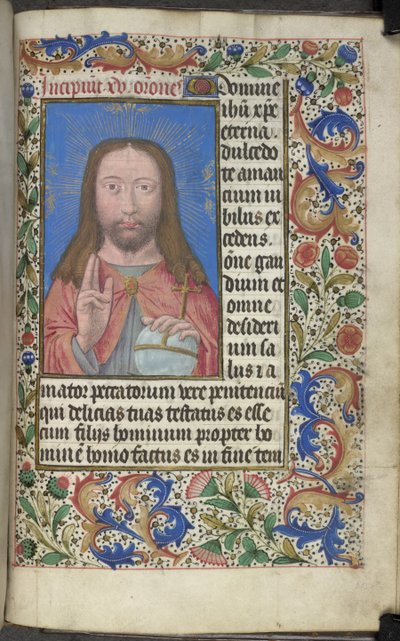 Bendición de Cristo de Master of the Dresden Prayer Books