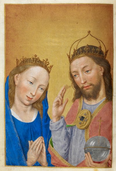 Cristo y la Virgen María. de Master of the Dresden Prayer Books