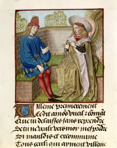 El amor instruye al amante, de "Le Roman de la Rose". de Master of the Dresden Prayer Books
