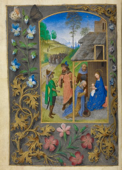 La Adoración de los Reyes Magos. de Master of the Dresden Prayer Books