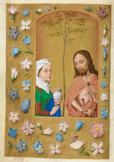 El Varón de Dolores y María Magdalena. de Master of the Dresden Prayer Books