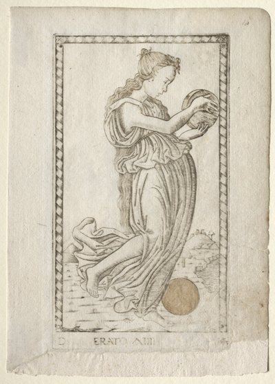 Erato lírica y poesía de amor de la serie Tarocchi de Master of the E Series Tarocchi