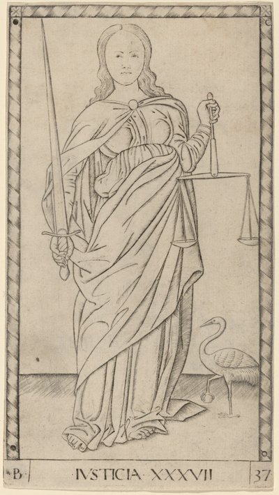 Justicia de Master of the E Series Tarocchi