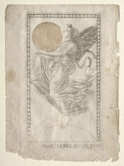 El ángel de la novena esfera de los Tarocchi, serie A..., antes de 1467 de Master of the E Series Tarocchi