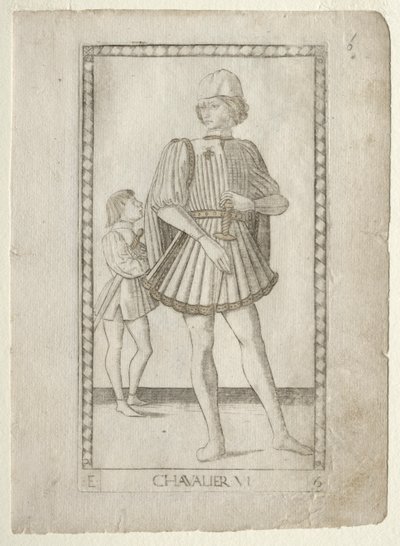 El Caballero de los Tarocchi, serie E: Condiciones del Hombre, #6, antes de 1467 de Master of the E Series Tarocchi