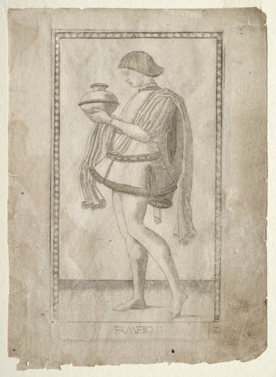 El sirviente del Tarocchi, serie E: Condiciones del Hombre, #2, antes de 1467 de Master of the E Series Tarocchi