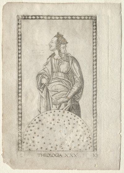 Teología del Tarocchi, serie C: Artes Liberales, #30, antes de 1467 de Master of the E Series Tarocchi