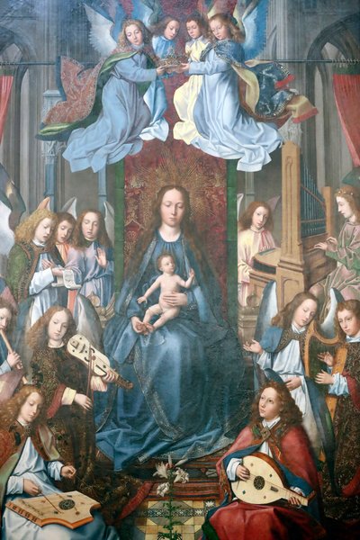 Museo de Évora. Maestro del retablo de Évora. La glorificación de la Virgen Santa. Escuela flamenca 1500. Portugal. de Master of the Evora Altarpiece
