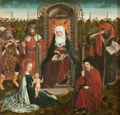 El tríptico de la familia de Santa Ana, panel central de Master of the Family of Saint