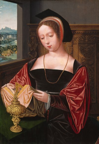 Una Dama Leyendo (Santa María Magdalena) de Master of the Female Half Lengths