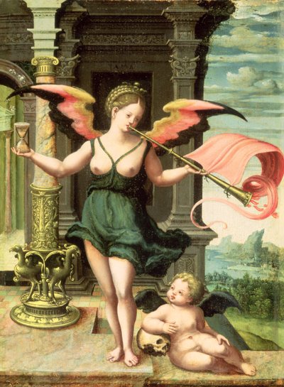 Una Alegoría de la Fama de Master of the Female Half Lengths