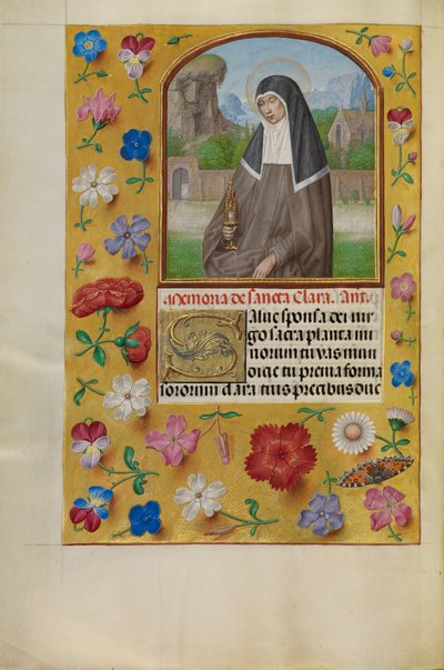 Santa Clara con custodia de Master of the First Prayer Book of Maximilian