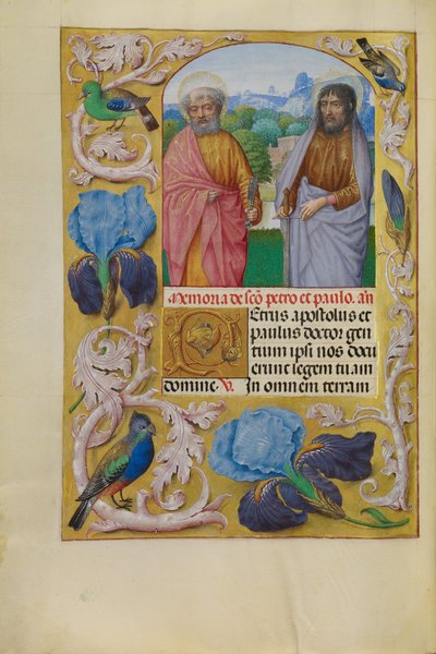 Santos Pedro y Pablo de Master of the First Prayer Book of Maximilian