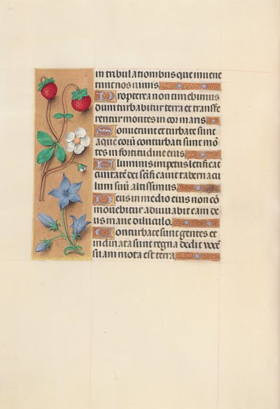 Horas de la Reina Isabel la Católica, Reina de España: Fol. 105v, c. 1500 de Master of the First Prayerbook of Maximillian