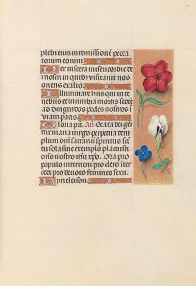 Libro de Horas de la Reina Isabel la Católica, Reina de España: Fol. 124r de Master of the First Prayerbook of Maximillian
