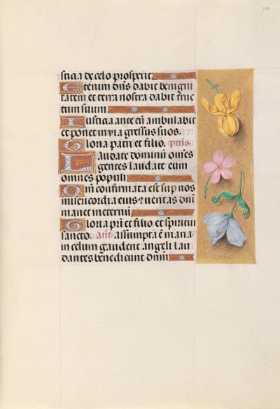 Las horas de la reina Isabel la Católica, reina de España: Fol. 129r, c. 1500 de Master of the First Prayerbook of Maximillian