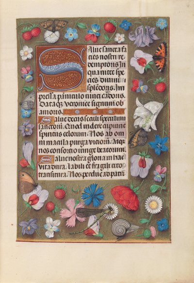 Horas de la Reina Isabel la Católica, Reina de España: Fol. 15r, c. 1500 de Master of the First Prayerbook of Maximillian