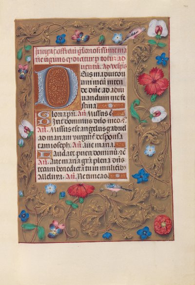 Horas de la Reina Isabel la Católica, Reina de España: Fol. 160r, c. 1500 de Master of the First Prayerbook of Maximillian