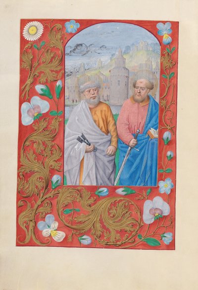 Horas de la Reina Isabel la Católica, Reina de España: Fol. 173v, Santos Pedro y Pablo de Master of the First Prayerbook of Maximillian