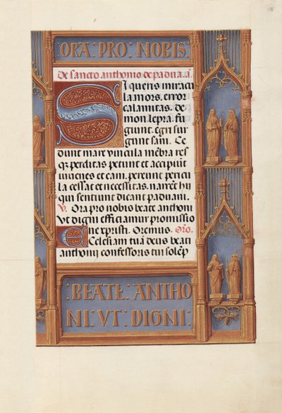 Horas de la Reina Isabel la Católica, Reina de España: Fol. 188r, c. 1500 de Master of the First Prayerbook of Maximillian