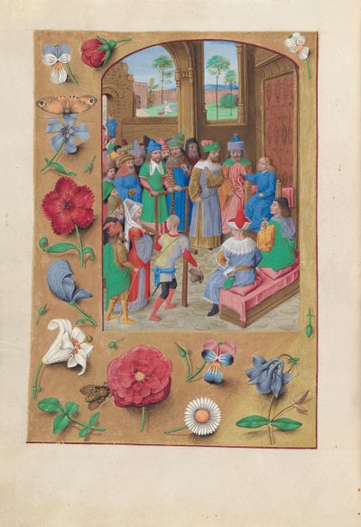 Horas de la Reina Isabel la Católica, Reina de España: Fol. 195v, Santa Susana, c. 1500 de Master of the First Prayerbook of Maximillian