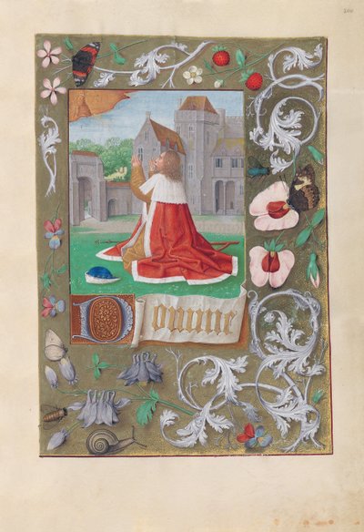 Horas de la Reina Isabel la Católica, Reina de España: Fol. 200r, David, c. 1500 de Master of the First Prayerbook of Maximillian