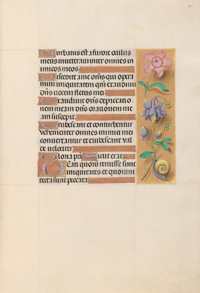 Horas de la Reina Isabel la Católica, Reina de España: Fol. 201r, c. 1500 de Master of the First Prayerbook of Maximillian