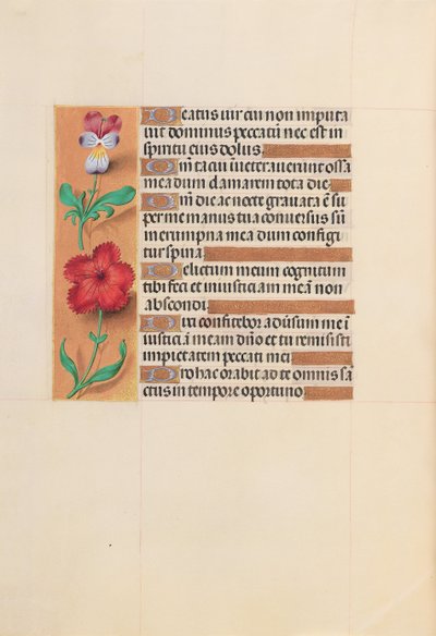 Horas de la Reina Isabel la Católica, Reina de España: Fol. 201v, c. 1500 de Master of the First Prayerbook of Maximillian