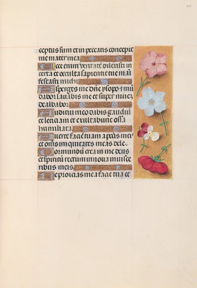Horas de la reina Isabel la Católica, reina de España: Fol. 205r, c. 1500 de Master of the First Prayerbook of Maximillian