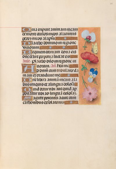 Horas de la Reina Isabel la Católica, Reina de España: Fol. 221r, c. 1500 de Master of the First Prayerbook of Maximillian