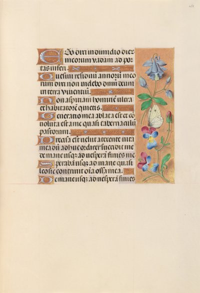Horas de la Reina Isabel la Católica, Reina de España: Fol. 251r, c. 1500 de Master of the First Prayerbook of Maximillian