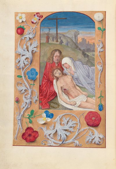 Horas de la Reina Isabel la Católica, Reina de España: Fol. 260v, Lamentación, c. 1500 de Master of the First Prayerbook of Maximillian
