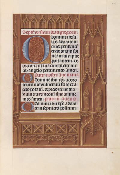 Horas de la Reina Isabel la Católica, Reina de España: Fol. 265r, c. 1500 de Master of the First Prayerbook of Maximillian