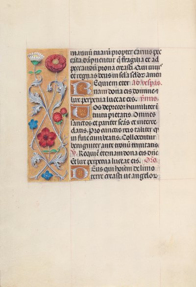 Horas de la Reina Isabel la Católica, Reina de España: Fol. 28v, c. 1500 de Master of the First Prayerbook of Maximillian