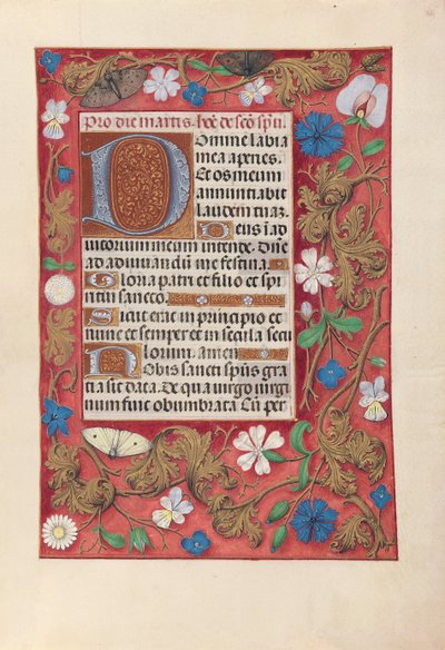 Horas de la reina Isabel la Católica, reina de España: Fol. 32r, c. 1500 de Master of the First Prayerbook of Maximillian