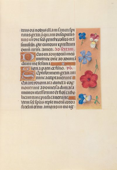 Horas de la Reina Isabel la Católica, Reina de España: Fol. 34r, c. 1500 de Master of the First Prayerbook of Maximillian