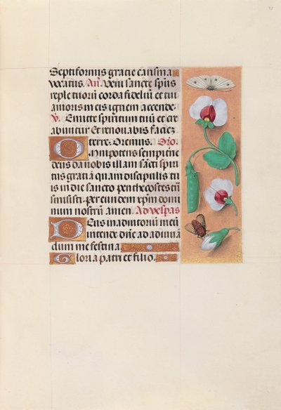 Horas de la Reina Isabel la Católica, Reina de España: Fol. 35r, c. 1500 de Master of the First Prayerbook of Maximillian