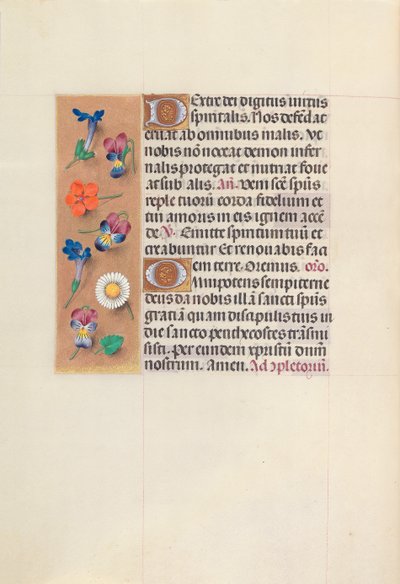 Horas de la Reina Isabel la Católica, Reina de España: Fol. 35v, c. 1500 de Master of the First Prayerbook of Maximillian