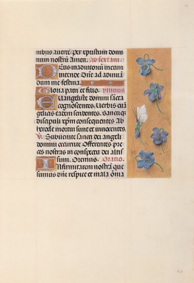 Horas de la Reina Isabel la Católica, Reina de España: Fol. 40r de Master of the First Prayerbook of Maximillian