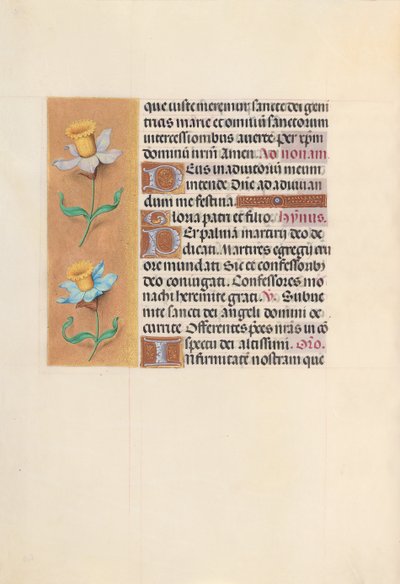 Horas de la Reina Isabel la Católica, Reina de España: Fol. 40v, c. 1500 de Master of the First Prayerbook of Maximillian