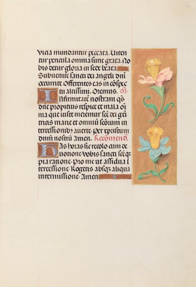 Horas de la Reina Isabel la Católica, Reina de España: Fol. 42r, c. 1500 de Master of the First Prayerbook of Maximillian