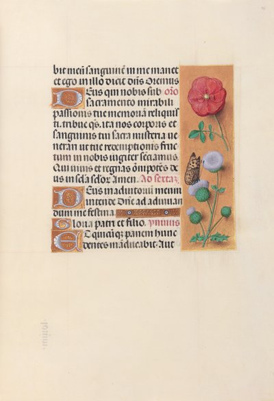 Horas de la Reina Isabel la Católica, Reina de España: Fol. 46r, c. 1500 de Master of the First Prayerbook of Maximillian