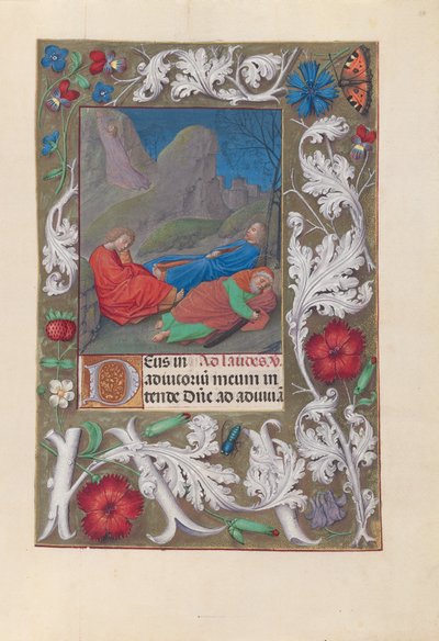 Horas de la Reina Isabel la Católica, Reina de España:  Fol. 57r, Agonía en el Huerto de Master of the First Prayerbook of Maximillian