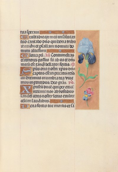 Horas de la Reina Isabel la Católica, Reina de España: Fol. 58r, c. 1500 de Master of the First Prayerbook of Maximillian