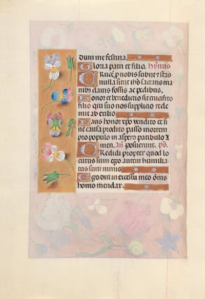 Horas de la Reina Isabel la Católica, Reina de España: Fol. 66v, c. 1500 de Master of the First Prayerbook of Maximillian