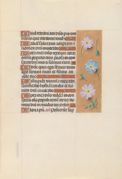 Horas de la Reina Isabel la Católica, Reina de España: Fol. 67r, c. 1500 de Master of the First Prayerbook of Maximillian