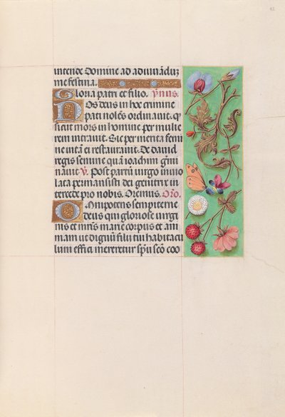 Horas de la reina Isabel la Católica, reina de España: Fol. 82r de Master of the First Prayerbook of Maximillian